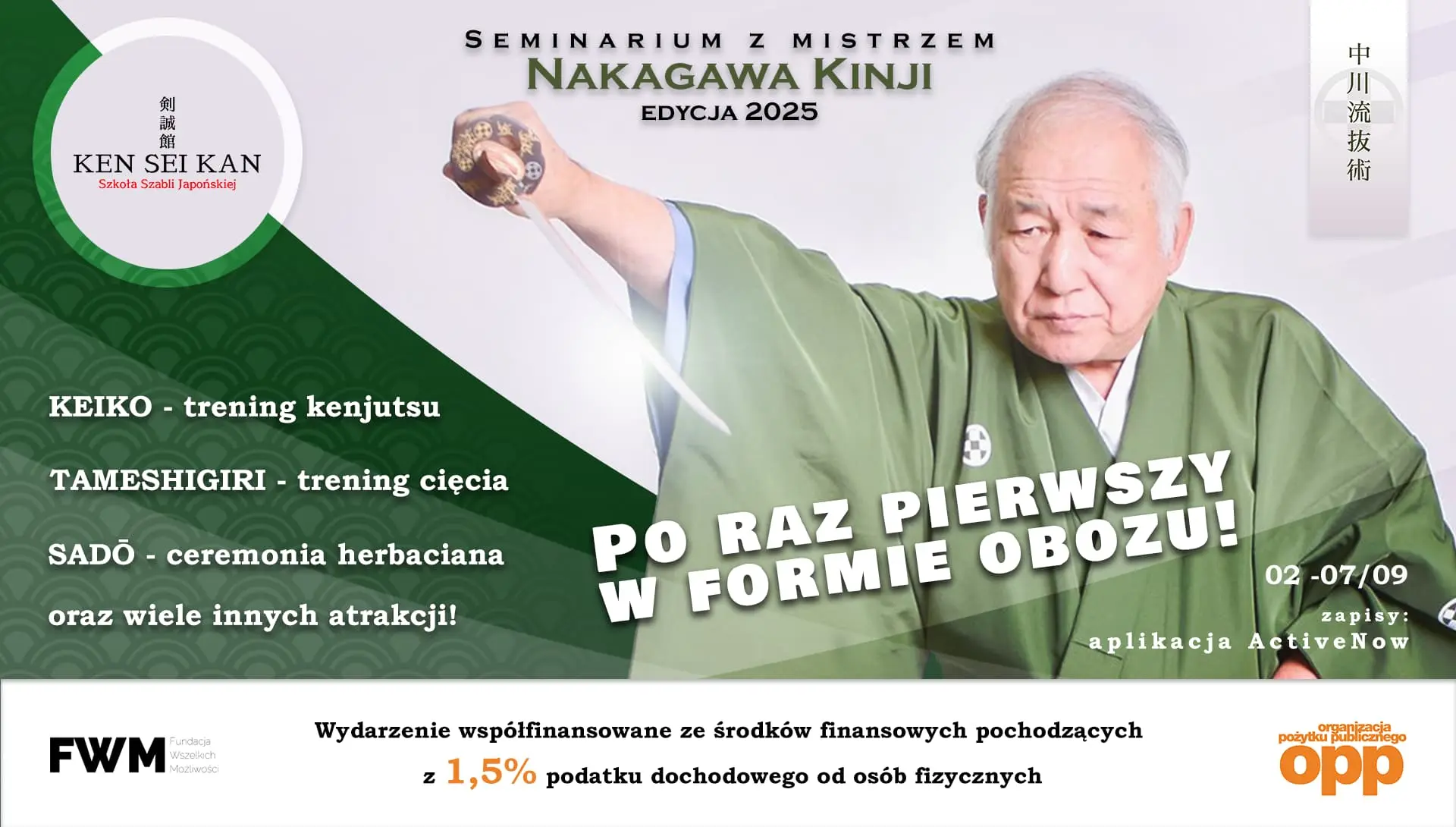 Seminarium z mistrzem kinji nakagawa Kenseikan